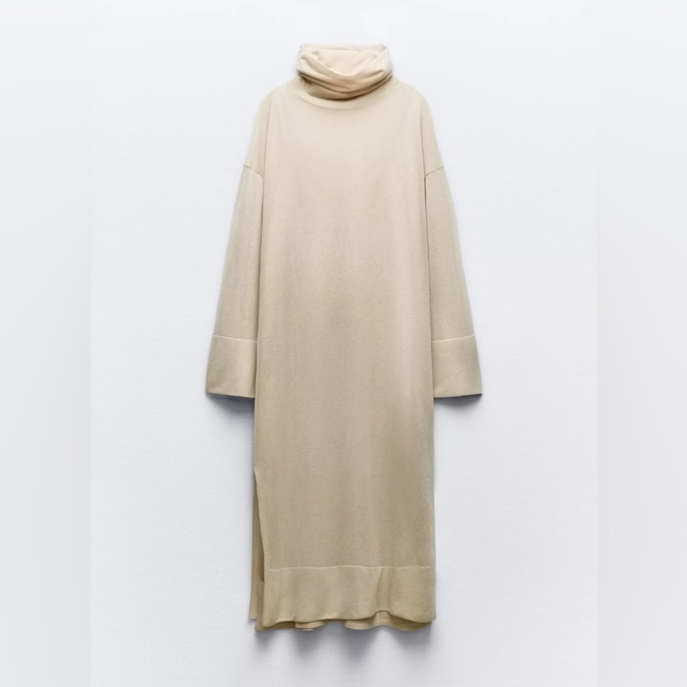 Zara Long Knit Turtleneck Dress (NWT)
